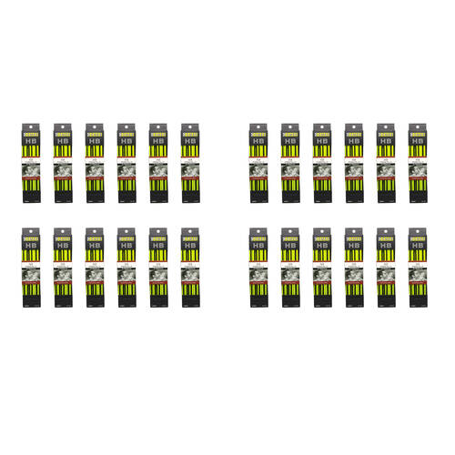 24PK Osmer Wood Case Hexagon Hb Pencil Premium With Eraser Box Of 12 School Office