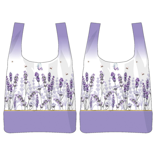 2PK Lavender Dreams Floral Decorative Tote Bag 65cmx40cm