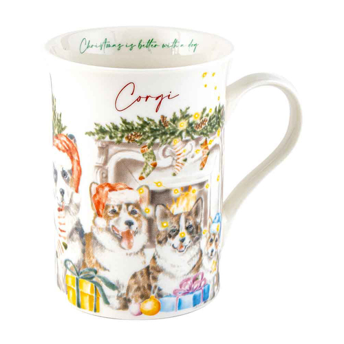 Merry Muddy Paws Corgi Dog/Puppy 360ml Coffee Mug New Bone China