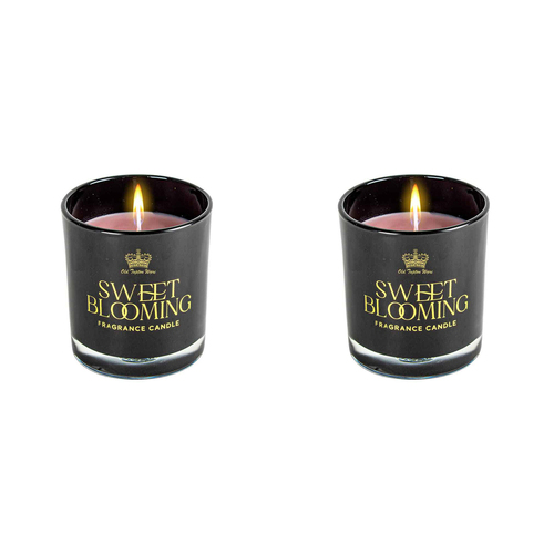 2PK Old Tupton Sweet Blooming Scented Candle 160g Round Black