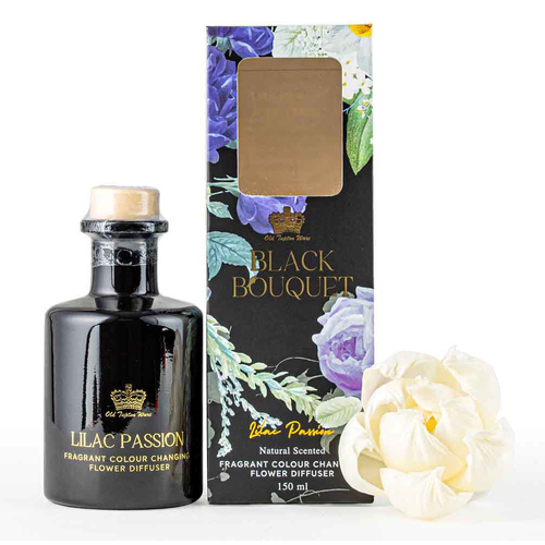 Old Tupton Bouquet Flower Diffuser 150ml Lilac Passion Scent Black