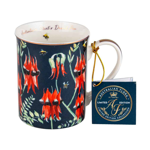 Australia Flora Desert Pea 360ml Coffee Mug New Bone China