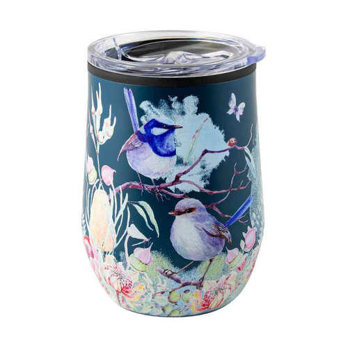 Australian Flora Blue Wren 360ml S/S Vacuum Insulated Tumbler Double Walled