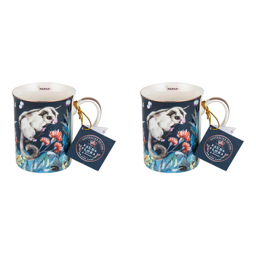 2PK Australian Flora Possum 360ml Coffee Mug New Bone China