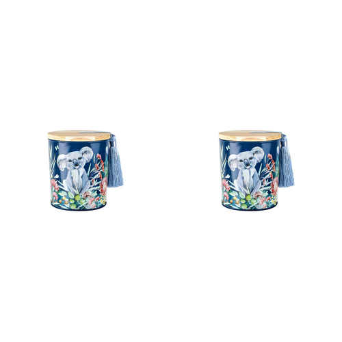 2PK Australiana 300g Vanilla Scented Candle w/ Wood Lid & Tassel - Koala
