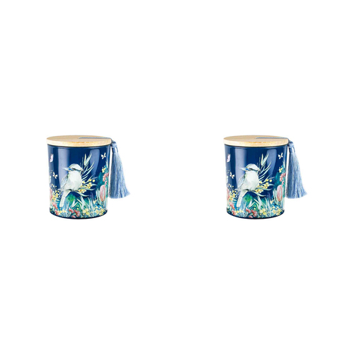 2PK Australiana 300g Vanilla Scented Candle w/ Wood Lid & Tassel - Kookaburra