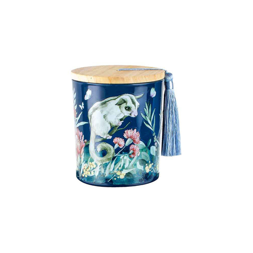 Australiana 300g Vanilla Scented Candle w/ Wood Lid & Tassel - Possum