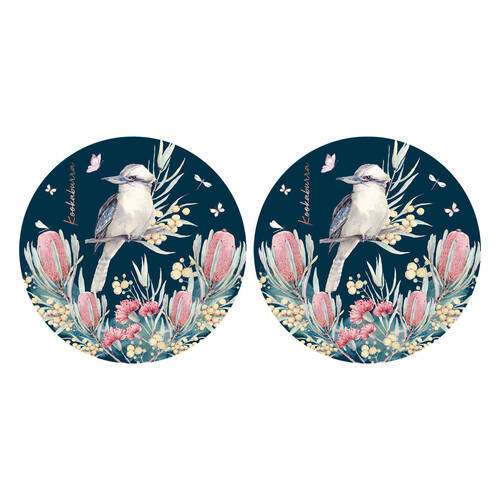 2PK LMD Kookaburra Ceramic Surface Protector Round 25cm - Navy