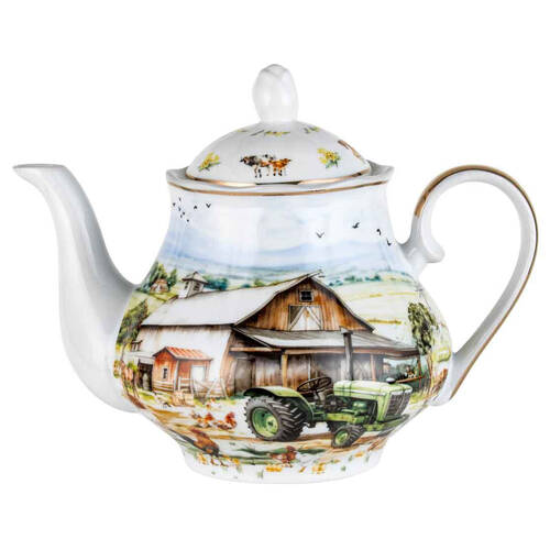 LMD Country Life Porcelain Teapot Kettle 1200ml Serveware