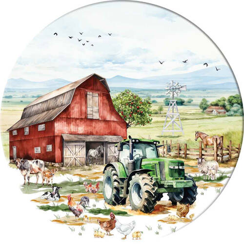 LMD Country Life Ceramic Surface Protector Round 25cm - Green Truck