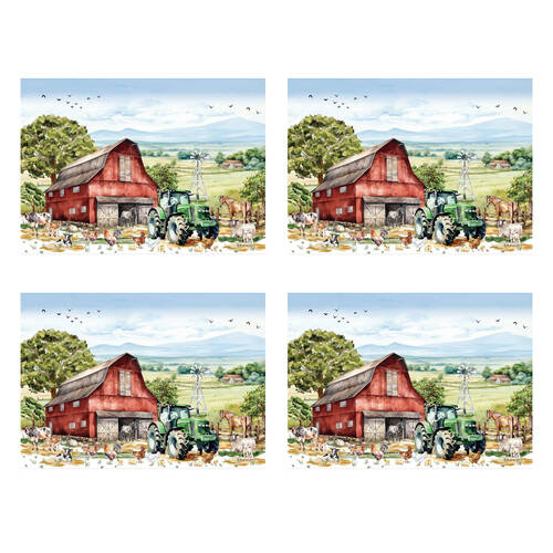 4PK LMD Country Life Cotton Tea Towel Rectangular 50x70cm