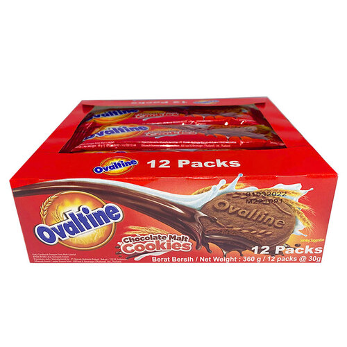 12pc Ovaltine Chocolate Malt Cookies 30g