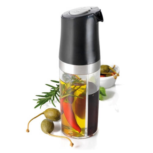 Maxim Ovp Oil & Vinegar 2 In 1 Pourer - Plastic Bottle - Dual Container Salad