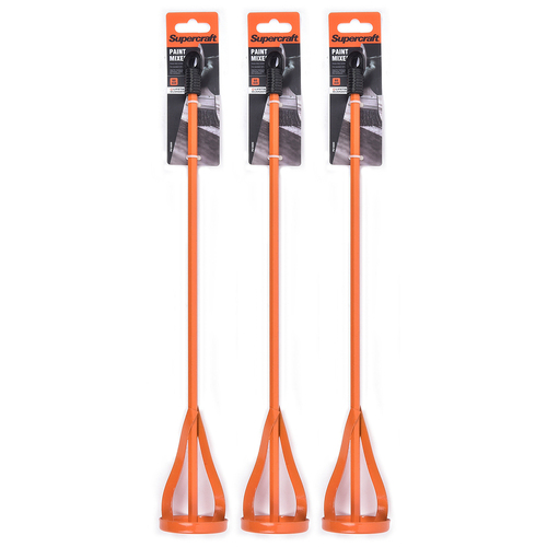 3PK Supercraft House Paint Mixer 60x400mm Drill Attachment