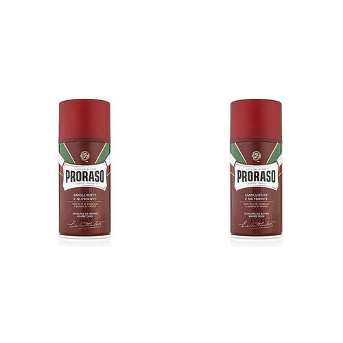 2PK Proraso Shaving Foam w/ Shea Butter For Tougher Stubbles 300ml