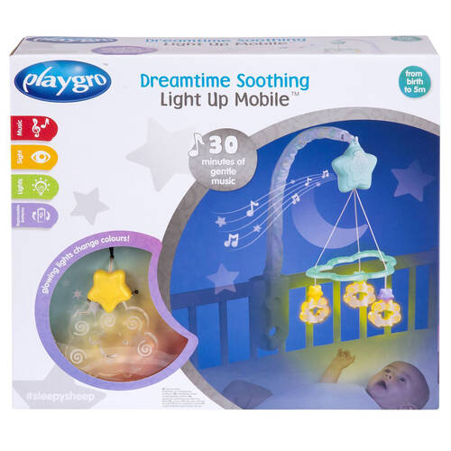 Playgro Dreamtime Soothing Light Up Cot Mobile 0m+