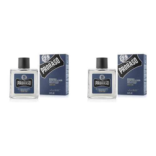 2PK Proraso Beard Balm Men's Grooming Azur Lime Scent 100ml
