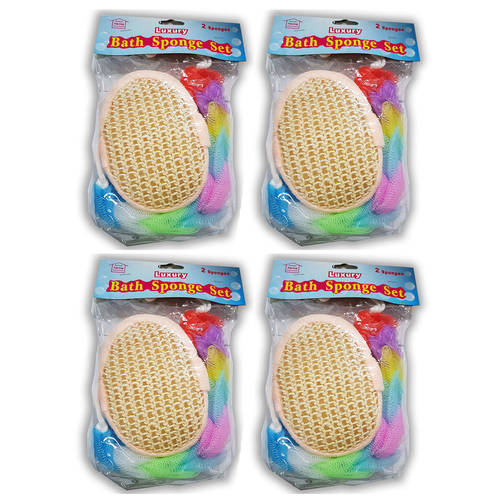 8pc Better Home Essentials Luxury Bath Sponge/Loofah Set