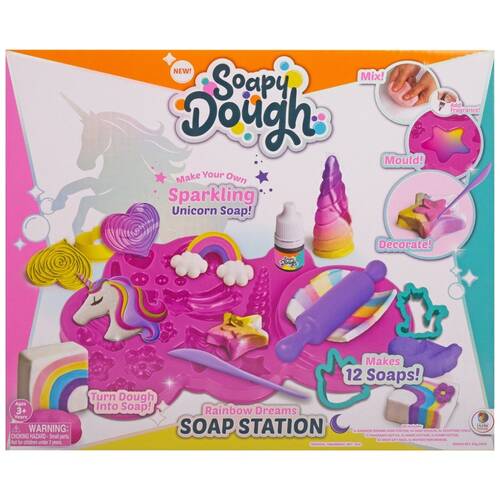 Soapy Dough Soap Station Kids Modelling Clay Set Makes 12 Soaps 3y+ Assorted
