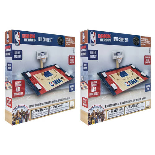 2PK Hunter Products NBA Brick Heroes Half Court Collectable Play Toy 5y+