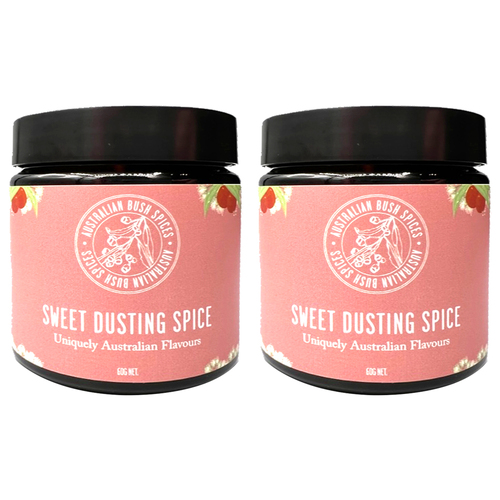 2PK Australian Bush Spices Pink Sweet Dusting 60g