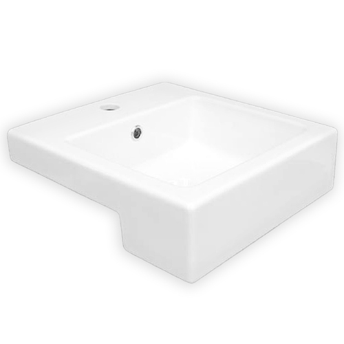 Parisi Torquay Basin Semi Inset White 40cm PMP3000