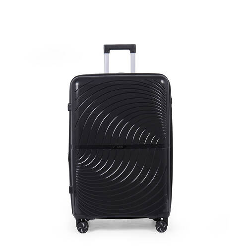 Paklite Solar Large Travel Luggage Suitcase Lightweight 75x50cm Black