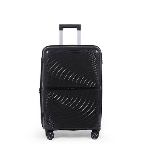 Paklite Solar Medium Travel Luggage Suitcase Lightweight 65x43cm Black