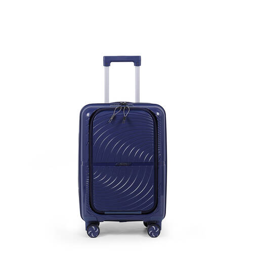 Paklite Solar Small Travel Luggage Suitcase Lightweight 55x35cm Navy