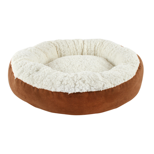 3pc Pro Pet Ollie Luxe Sherpa 70cm Dog Bed Round - Assorted