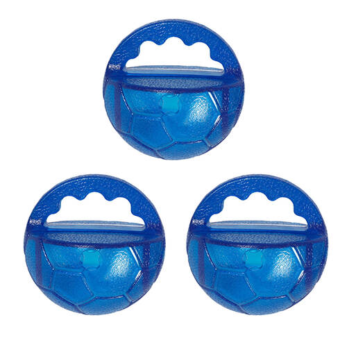 3PK Pro Pet Care TPR Groaning Throw Soccer Ball With Sound 11cm Assorted
