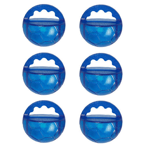 6PK Pro Pet Care TPR Groaning Throw Soccer Ball With Sound 11cm Assorted