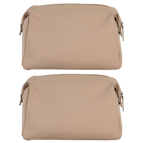 2PK Paklite Spacious Travelling Toiletry Accessory Bag 27x12x16cm Clay