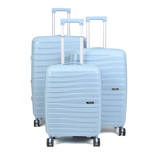 3pc Paklite Breeze Travel Luggage Set Suitcase Lightweight Expandable Blue