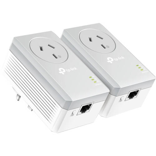 600MBPS POWERLINE ADAPTER KIT POWER PASSTHROUGH