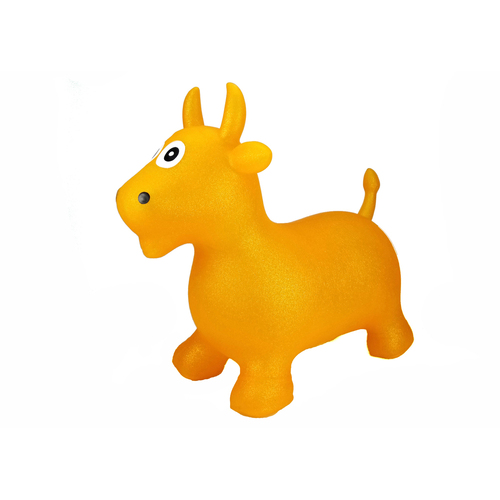 Kaper Kidz Bouncy Rider Moovie The Golden Glitter Cow Ride On Toy 12m+