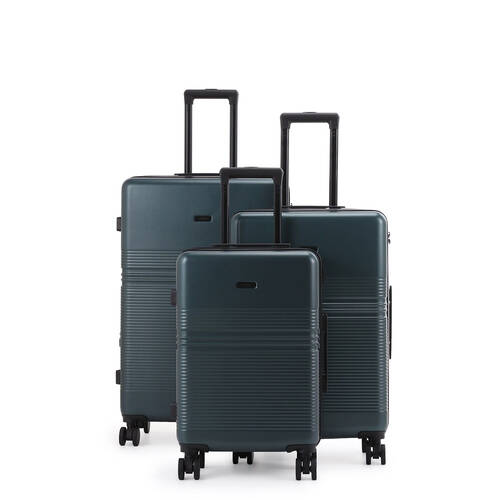 3pc Paklite Elements Travel Luggage Set Suitcase Lightweight Forest Green