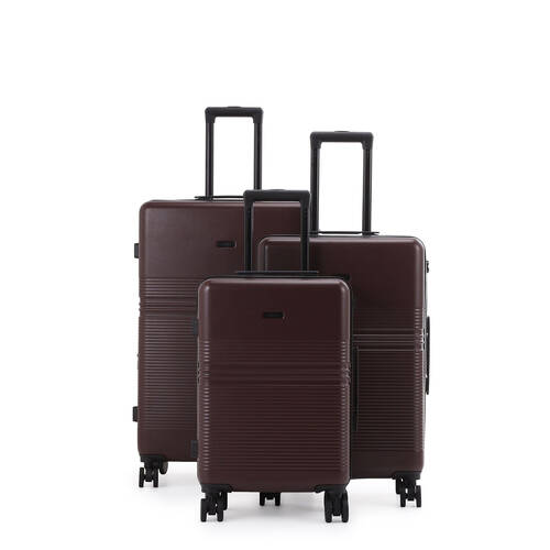 3pc Paklite Elements Travel Luggage Set Suitcase Lightweight Burgundy