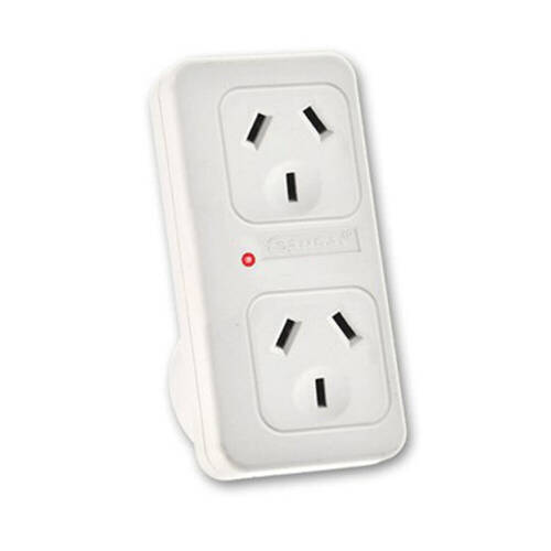 Vertical Powerpoint Double Surge Protector Adaptor