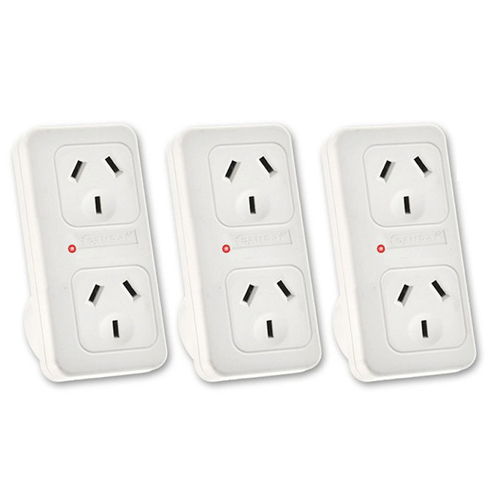 6x Vertical Powerpoint Double Surge Protector Adaptor