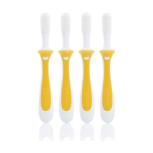 4PK Pigeon Training Baby Toothbrush Step 1 Soft Bristle Safety Shield