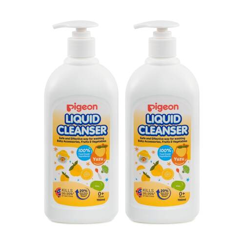 2PK Pigeon Liquid Cleanser 700ml Citrus Food Safe Baby Bottle Wash