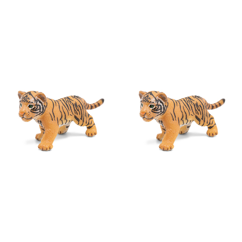 2PK Papo France 6.6cm Tiger Cub Figurine Collectible Kids Toy