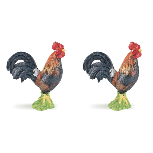 2PK Papo France Gallic Rooster Figurine Collectible Kids Toy