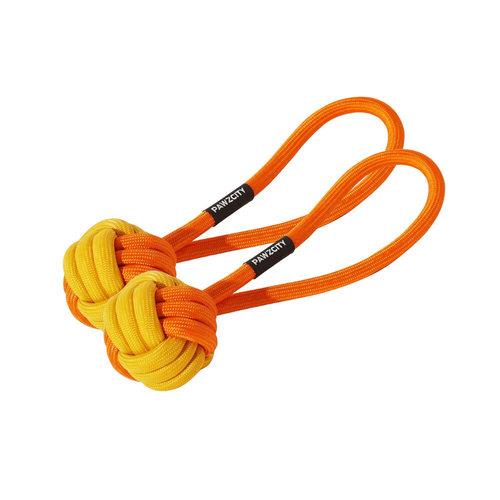 2PK Pawzcity 21cm Interactive Rope Ball w/ Loop - Bergamot