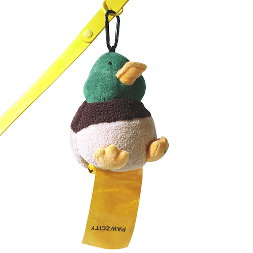 Pawzcity Cat/Dog Waste Bag Dispenser/Holder - Duck