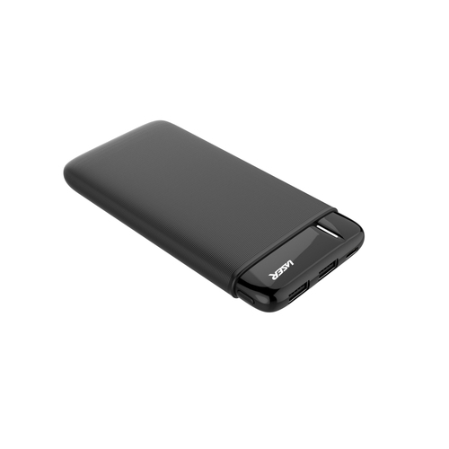 Laser 10000mAh Powerbank Portable Charger Battery - Charcoal