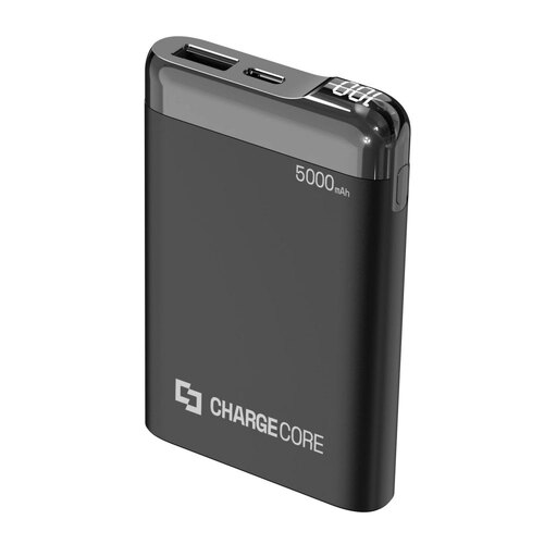 Laser 5000mAh Power Bank w/LED Display Black