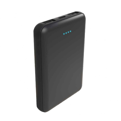 Laser 5000mAh Power Bank w/ 3in1 USB-C/8-Pin/microUSB Cable - Charcoal