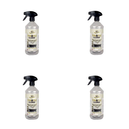4PK Parker Bailey Bathroom Tub & Tile Stain Spray Cleaner w/ Fresh Clean Scent 946ml